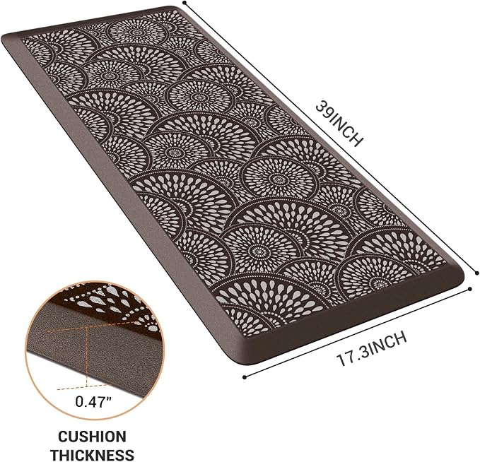 Mattitude 4/5 Inch Kitchen Mat, 20x53in Heavy Duty Ergonomic Comfort Foam - Image 2