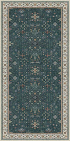 Dark Green Oushak 2x4 Entryway Rug - Image 7
