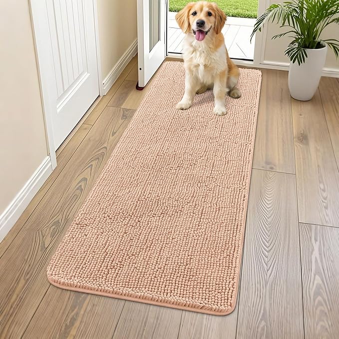 Smiry Dog Door Mat for Muddy Paws 59x24, Absorbent Dirt Trapper, Non-Slip by Smiry