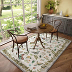 Washable Area Rugs for Living Room: 5x7 Bedroom Rug Vintage Rugs Stain - Image 7