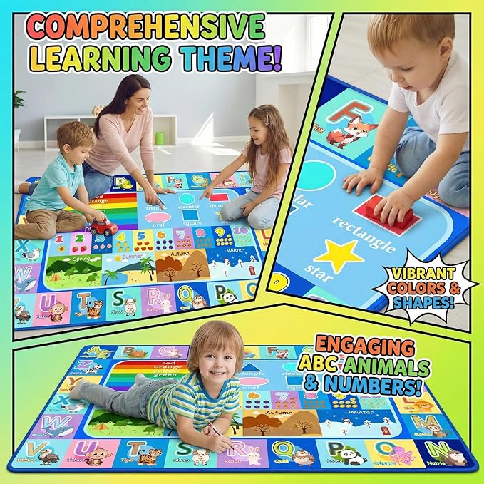 ABC Rugs for Kids Playroom Classroom, 4.5x6 Ft Educational Alphabet Rug - Image 4