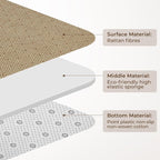 71'' x 71'' Large Japanese Tatami Mat, 0.47'' Thickness Foldable Rattan - Image 7