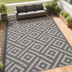 RURALITY Outdoor Rugs 5x8 Feet for Patios Clearance, Plastic Straw Waterproof - Image 3