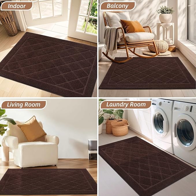 BEQHAUSE Dirt Trapper Door Mat 24" x 36", Doormat Non-Slip Entryway Rugs - Image 8
