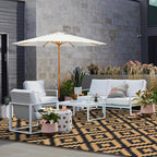 SAND MINE Reversible Mats, Plastic Straw Rug, Modern Area Rug, Large Floor Mat - Image 7
