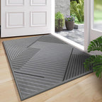 Front Door Mat 17''x30'', Non Slip Absorbent Dirt Resist Washable Low-Profile by QiCaiJia