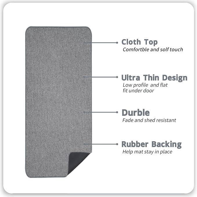 Bosap Bath Mat, Ultra Thin Bathroom Runner Rugs, Large Bath Mats - Image 2