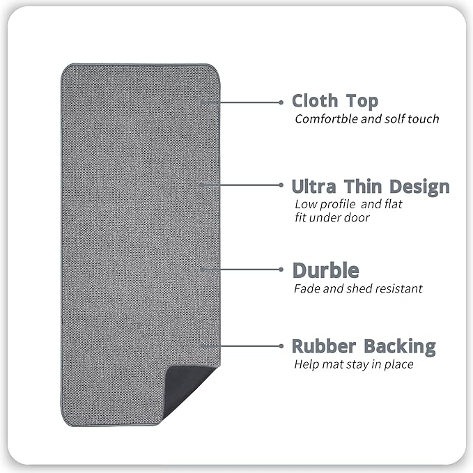 Bosap Bath Mat, Ultra Thin Bathroom Runner Rugs, Large Bath Mats - Image 2
