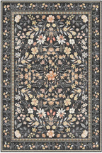 Rugxara Floral Rug for Living Room Bedroom, 5x7 Washable Rug, Large Non Slip - Image 5