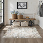 Washable Area Rug 3x5 Entryway Rug: Washable Modern Abstract Soft Thin Rug - Image 3