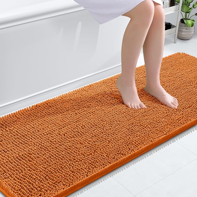 OLANLY Bathroom Runner Rugs 70x24, Extra Soft Absorbent Chenille Bath Rugs by OLANLY