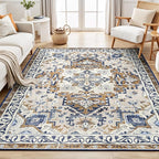 Rugflix 5x7 Area Rug for Living Room, Machine Washable Area Rugs by RugflixAreaRugs