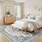 8x10 Washable Area Rugs for Living Room, Large Rug Non Slip Backing Vintage - Image 5