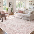 Rugxara 6x9 Washable Area Rug for Living Room & Bedroom, Large Light Pink Rugs by Rugxara