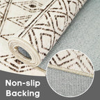 2'6"x14' Hallway Runner Rug Washable: Moroccan Non Slip Runner Rugs Low Pile - Image 7