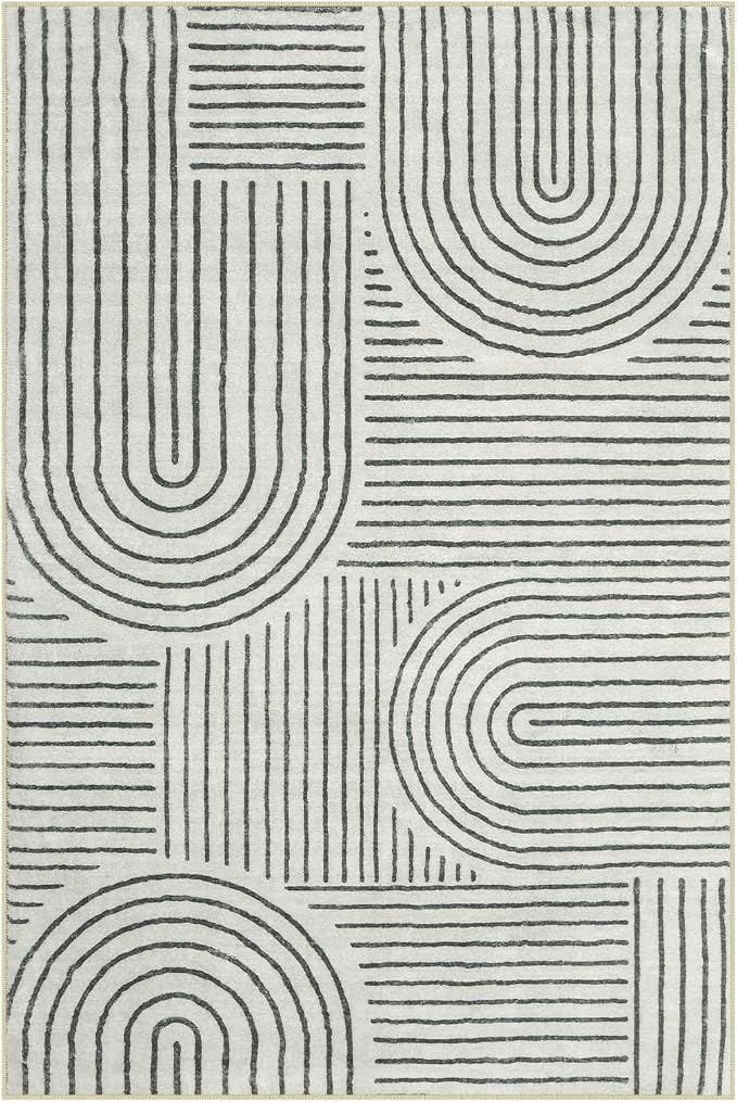 Lahome Abstract Washable 6x9 Rug, Soft Bedroom Rug - Image 7