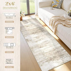 Washable 2x6 Runner Rug for Hallway: Kitchen Runner Non Slip Neutral Soft - Image 5
