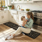 LEEVAN Cushioned Kitchen Mats for Floor 2 Piece, Anti Fatigue Mats for Kitchen - Image 8