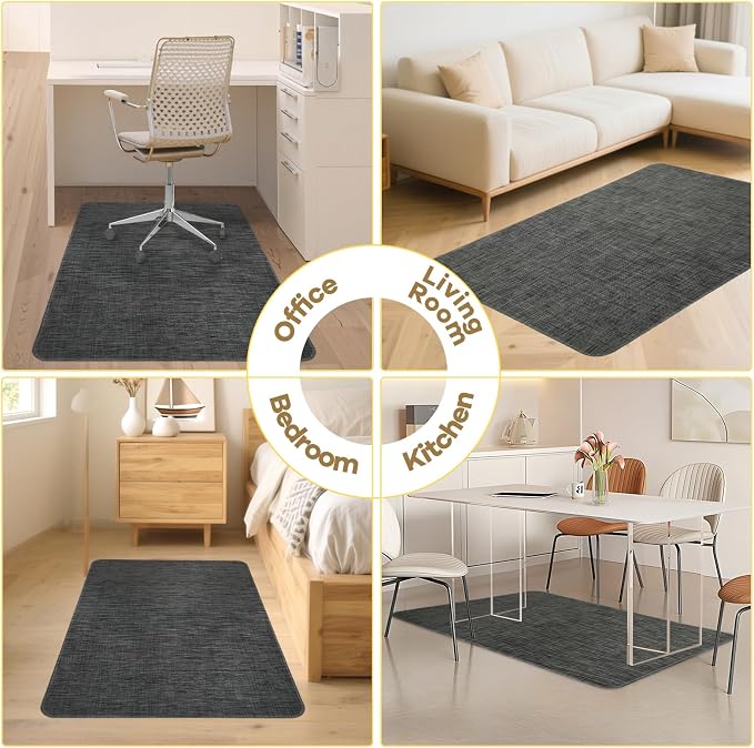 BesWin Office Chair Mat for Hard Floors, Computer Chair Mat for Rolling Chair - Image 2