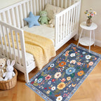 RELEANY Floral 2x4 Area Rugs Washable Print Boho Cute Carpet Non Slip Flower - Image 2