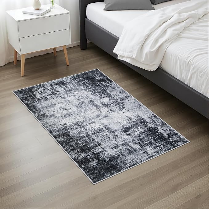 Washable Area Rug 2x3 Entryway Rug: Washable Modern Abstract Soft Thin Rug - Image 3