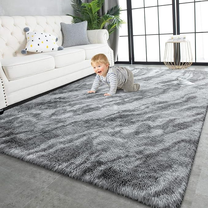 TWINNIS Super Soft Shaggy Rugs Fluffy Carpets, 5x8 Feet, Indoor Modern Plush by TWINNIS