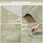 Washable Rugs 8x10 Area Rugs for Living Room, Ultra Soft Faux Wool Retro Carpets - Image 3