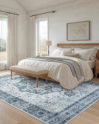 AMADA HOMEFURNISHING 8x10 Area Rug, Washable Low-Profile Large Area Rug - Image 3