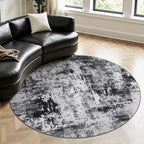 Rugflix Round Area Rugs 6Ft for Living Room, Washable Circle Rug by RugflixAreaRugs