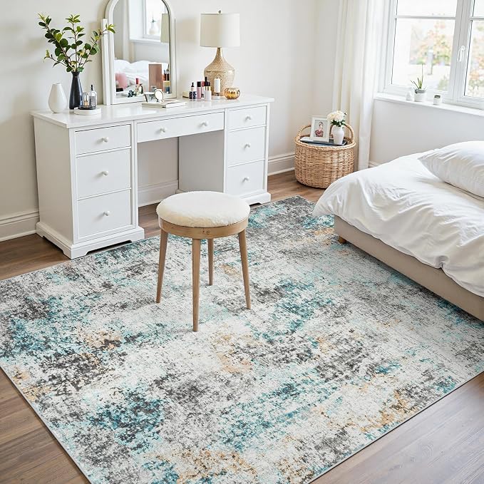 Area Rugs 6x9 Living Room: Large Soft Washable Rug Modern Abstract Anti-Skid - Image 7