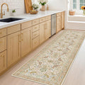 Beige 10 ft Long Vintage Runner Rugs by HazoHaus
