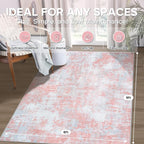 Pink Rug Carpet 6x9 Area Rugs for Bedroom Girls: Washable Modern Rug for Living - Image 2