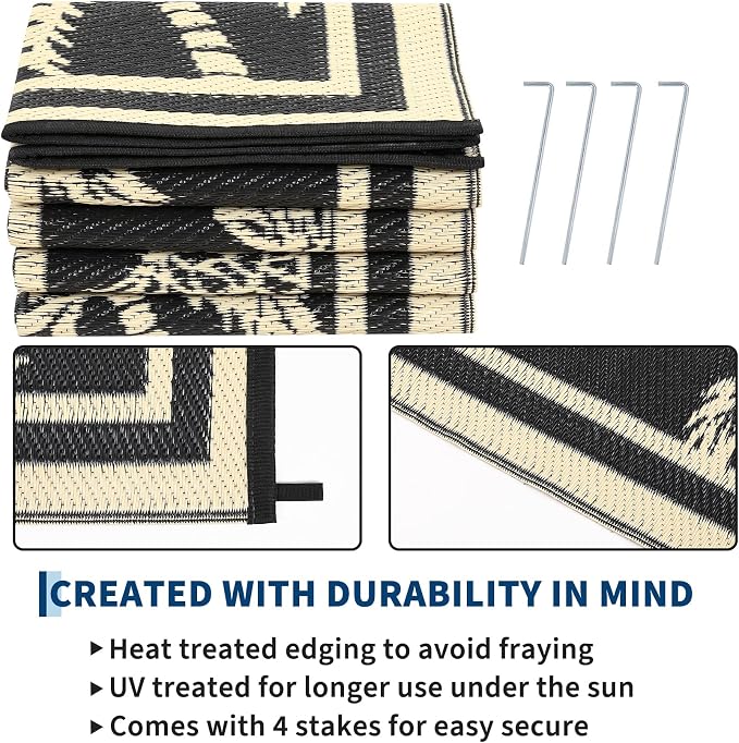Garvee Outdoor Rug 9x12 Waterproof - Image 4