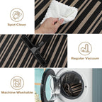 Striped Easy Jute Outdoor Patio Rug, 3x5 Washable Rugs - Image 5