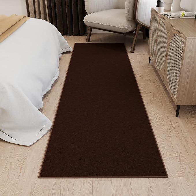 Ottomanson Hallway Runner Rug 2'7" x 9'10" Non Slip Solid Area Rugs Easy to - Image 11