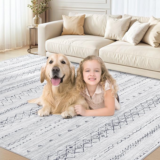 cotiled 5x8 Area Rugs Living Room Rug: Washable Boho Rugs - Image 6