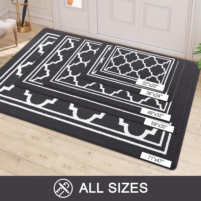 Buganda Large Indoor Door Mat, Dirt-Resistant and Absorbent Doormat, Low - Image 7
