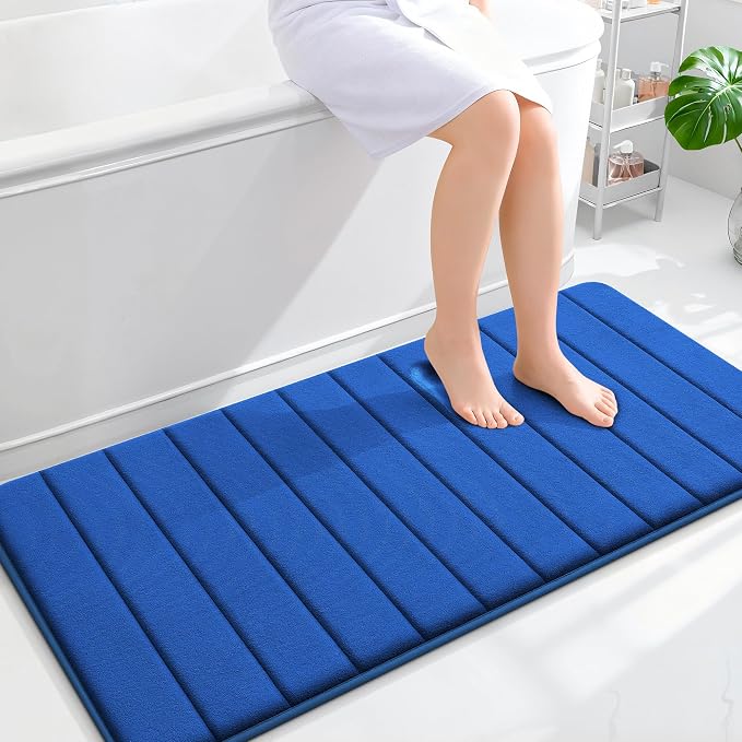 OLANLY Memory Foam Long Bathroom Rugs Runner 47x24, Super Soft Absorbent Bath by OLANLY