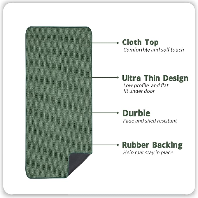 Bosap Bath Mat, Ultra Thin Bathroom Runner Rugs, Large Bath Mats - Image 2