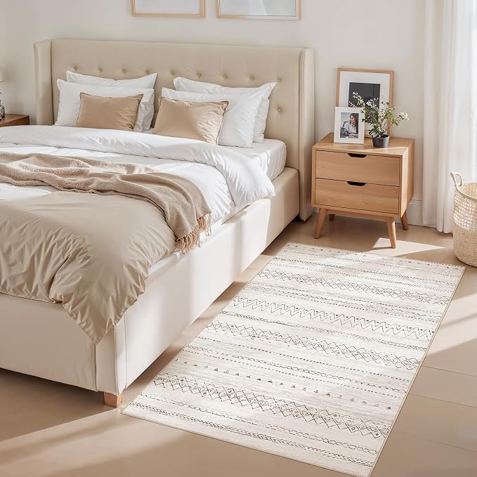 cotiled 3x5 Area Rugs Living Room Rug: Washable Boho Rugs - Image 2