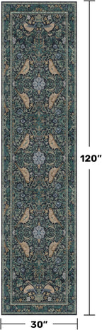 Hazo Haus Blue Boho 2'6"x10' Long Hallway Runner Rug - Image 2