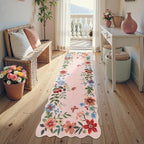 Lahome Floral Kitchen Runner, 2X6 Washable Runner Rug Non-Slip, Ultra-Thin Soft - Image 3