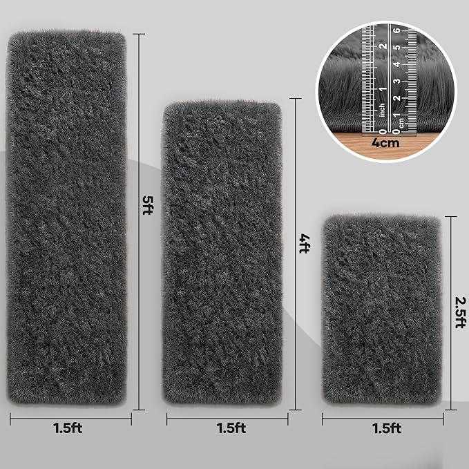 Ophanie Small Rug Washable Non Slip Throw Bedside Area Rugs, Fluffy Soft Mini - Image 2