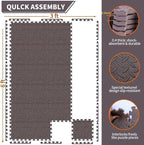 Gym Flooring for Home Gym, 12.6"x12.6"x0.4" EVA Exercise Mats, Puzzle Floor Mat - Image 2