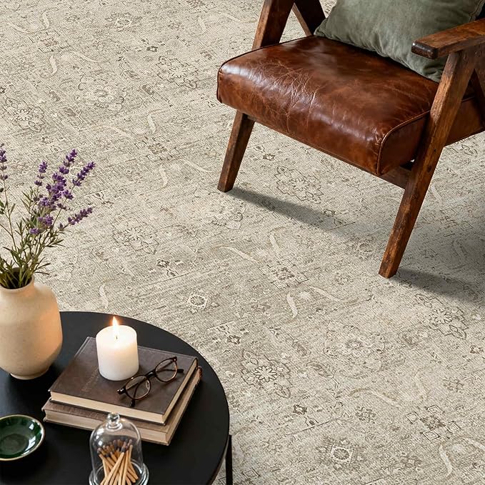 Rugxara 6x9 Area Rugs for Living Room Bedroom, Vintage Floral Retro Boho Non - Image 5