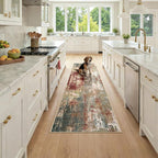 RELEANY Washable Area Rugs 2x7 Non-Slip Modern Abstract Soft by RELEANY