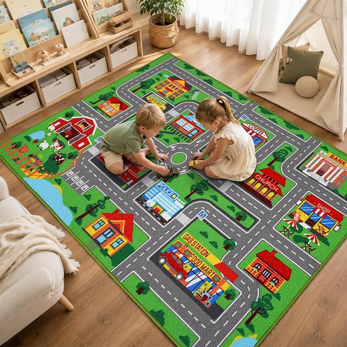 Kids Rug Car Carpet 78.7"x59", Car Rug - Image 4