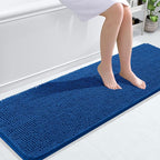 OLANLY Bathroom Runner Rugs 59x20, Soft Absorbent Chenille Bath Rugs, Rubber by OLANLY