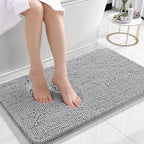 OLANLY Small Bathroom Rugs 24x16, Extra Soft Absorbent Chenille Bath Rugs by OLANLY