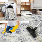 Toneed Abstract Area Rug Modern Washable Rug Soft Non Slip Rug Low Pile - Image 7